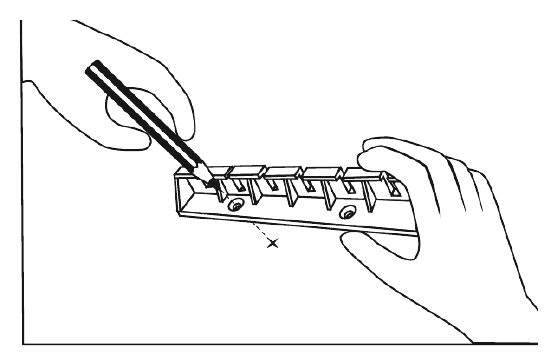 Step 6: Marking the rope clamp holes on the wall