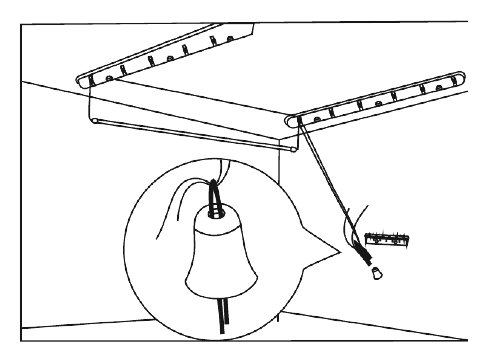 Step 13: Feeding the rope ends through the rope cap