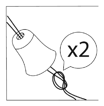 Step 14: Double knot through the rope cap