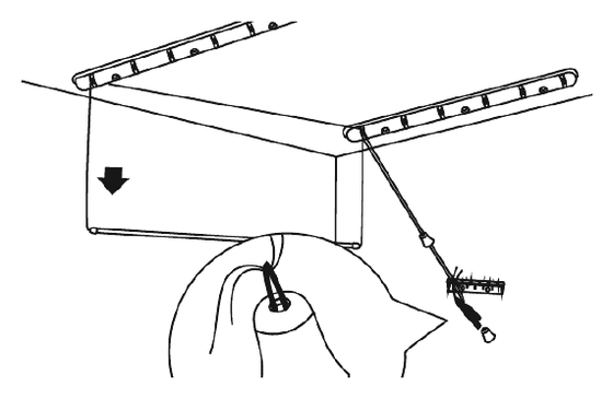 Step 15: Rod lowered to check it moves freely